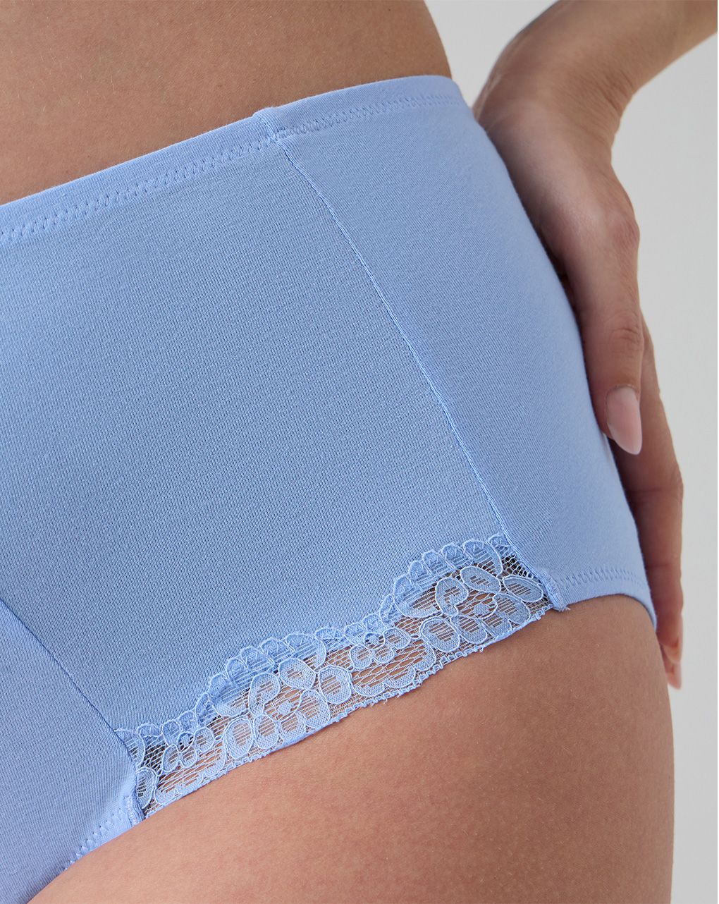 γυναικείο σλιπ εγκυμοσύνης γαλάζιο με δαντέλα - Prénatal
