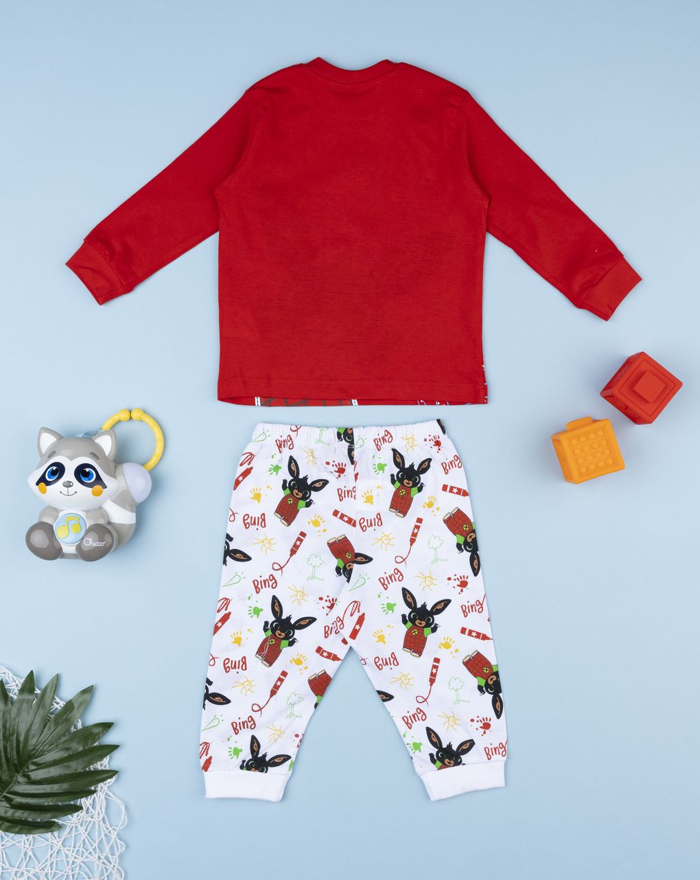 βρεφική πιτζάμα κόκκινη/λευκή bing για αγόρι - Prénatal
