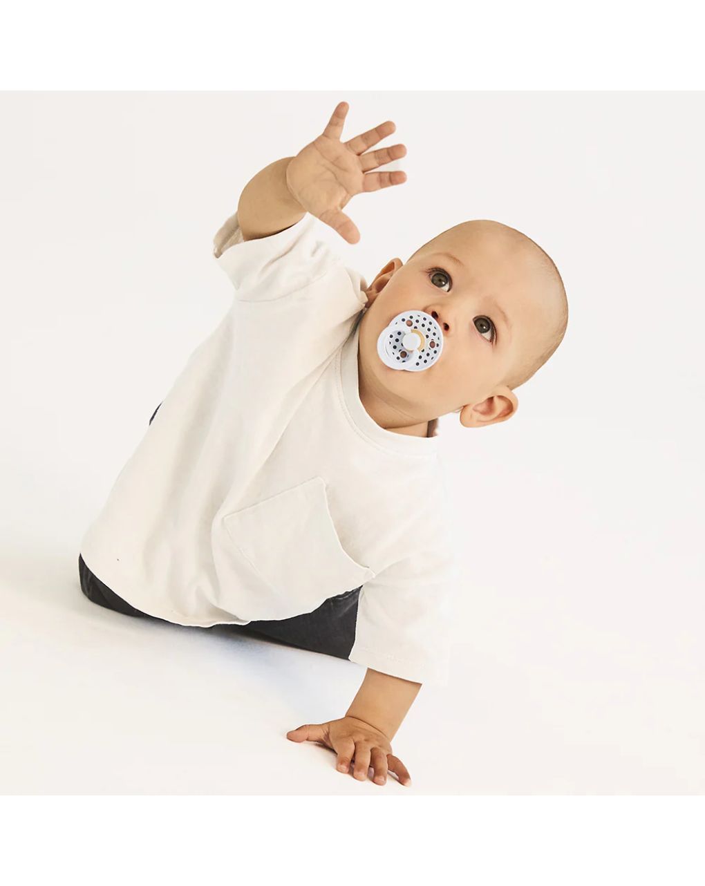 Bibs σετ πιπίλες 2τμχ studio collection latex 0-6m polka dot baby blue/steel blue 11034104 - BIBS