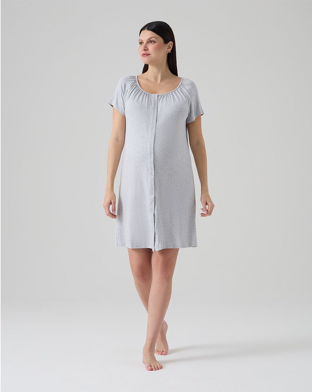 γυναικείο νυχτικό τοκετού γκρι