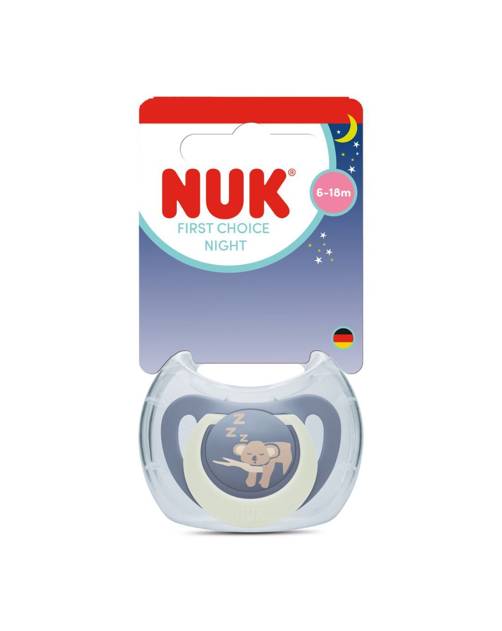 Nuk πιπίλα σιλικόνης first choice night 6-18m koala - Nuk