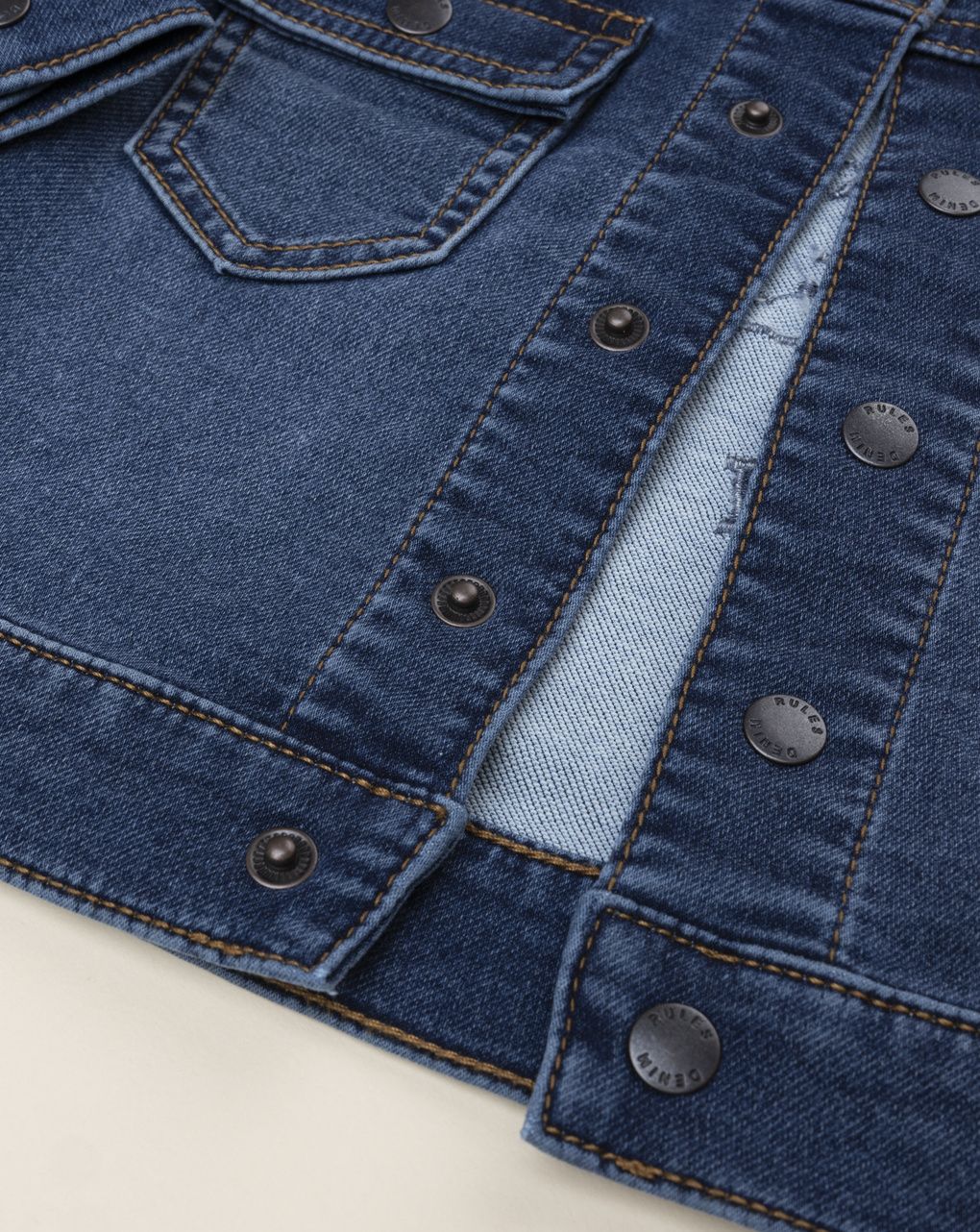 βρεφικό τζιν μπουφάν μπλε με τιγράκι για αγόρι - Prénatal