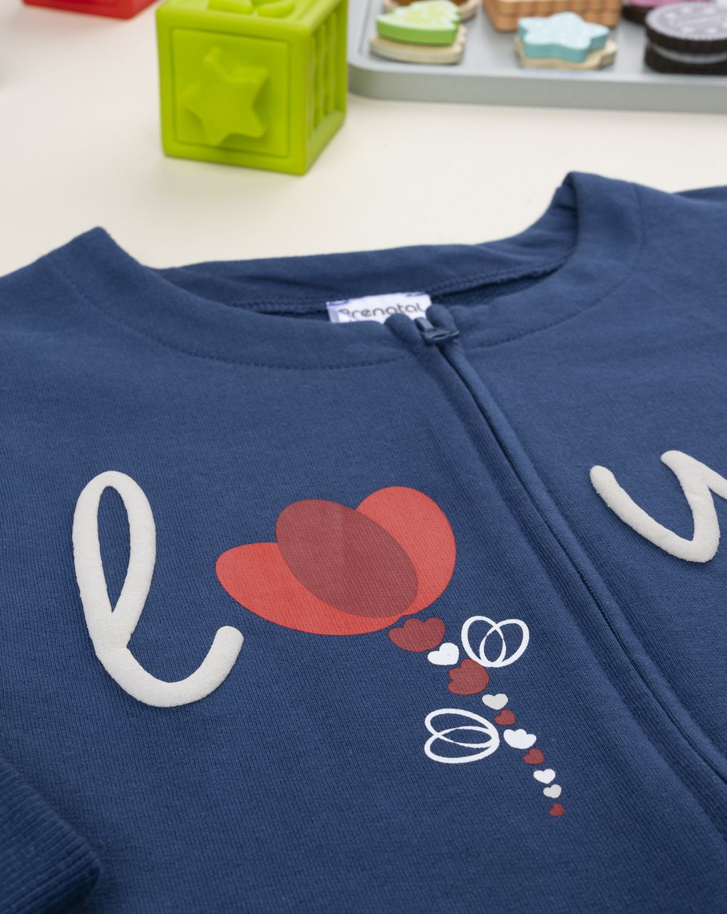 παιδική ζακέτα φούτερ μπλε love για κορίτσι - Prénatal