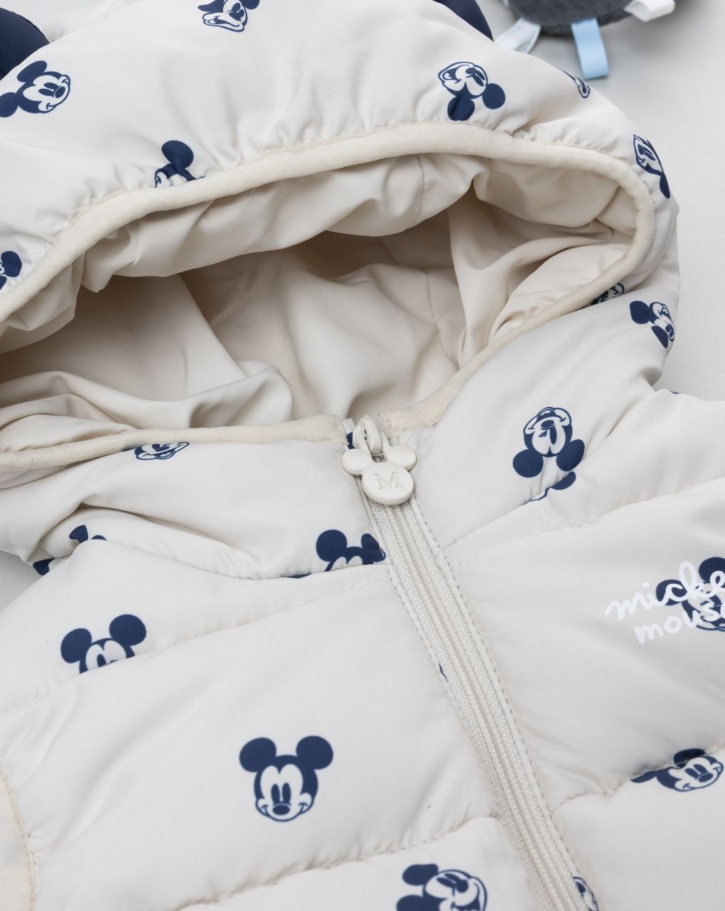 βρεφικό μπουφάν αμάνικο puffer μπεζ mickey για αγόρι - Prénatal