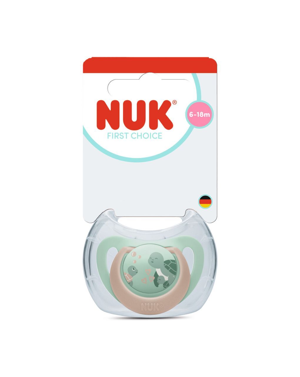 Nuk πιπίλα σιλικόνης first choice soft 6-18m turtle - Nuk