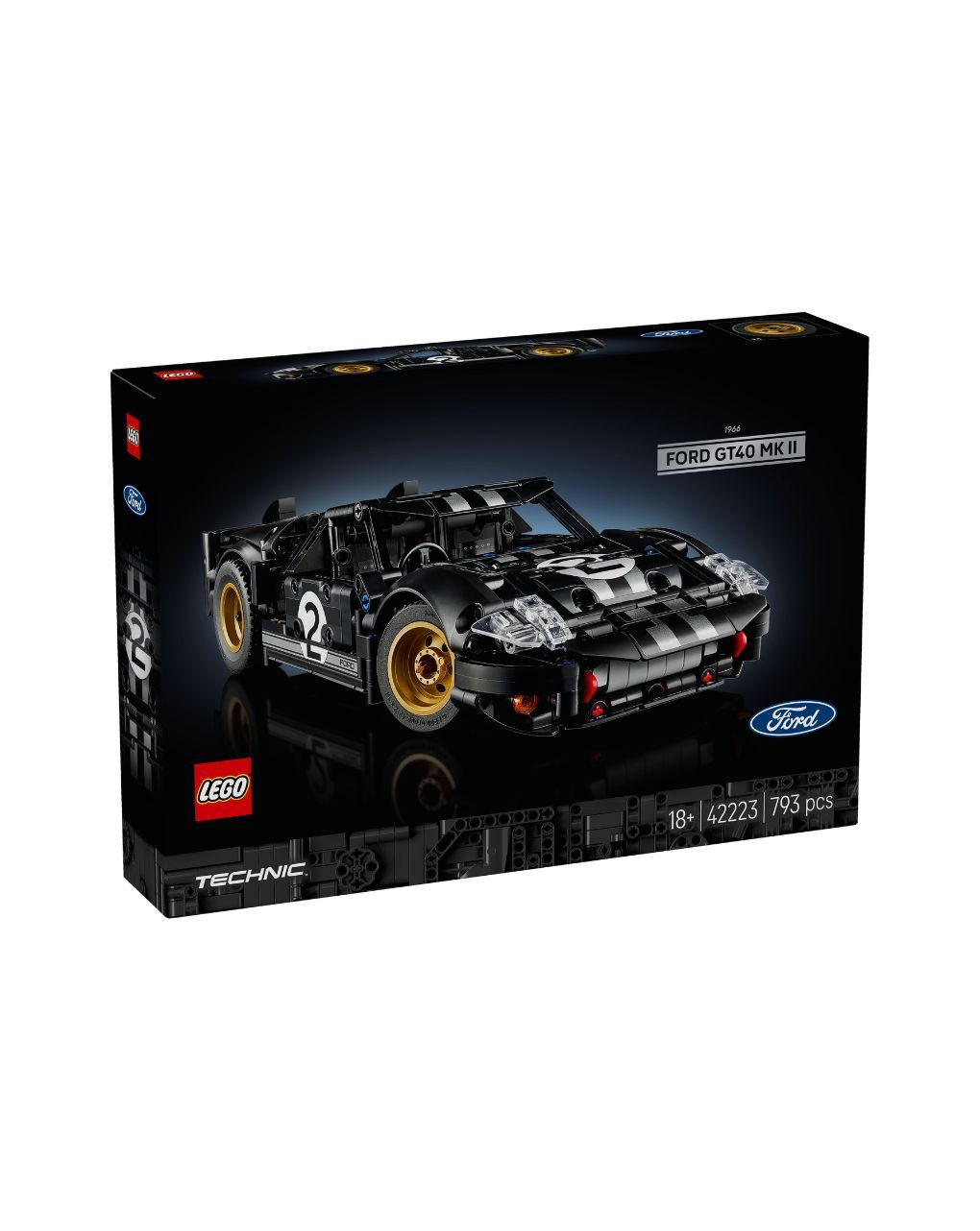 Lego technic 1966 ford gt40 mkii race car 42223