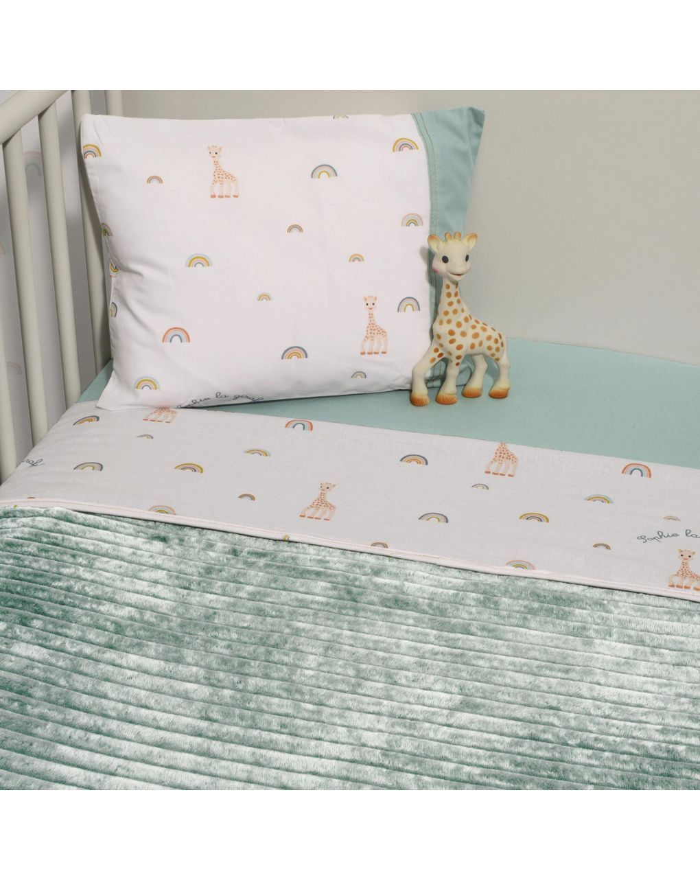 Sophie la girafe minky κουβέρτα λίκνου διπλής όψης σχέδιο 503 46-6735/503 - SOPHIE LA GIRAFE