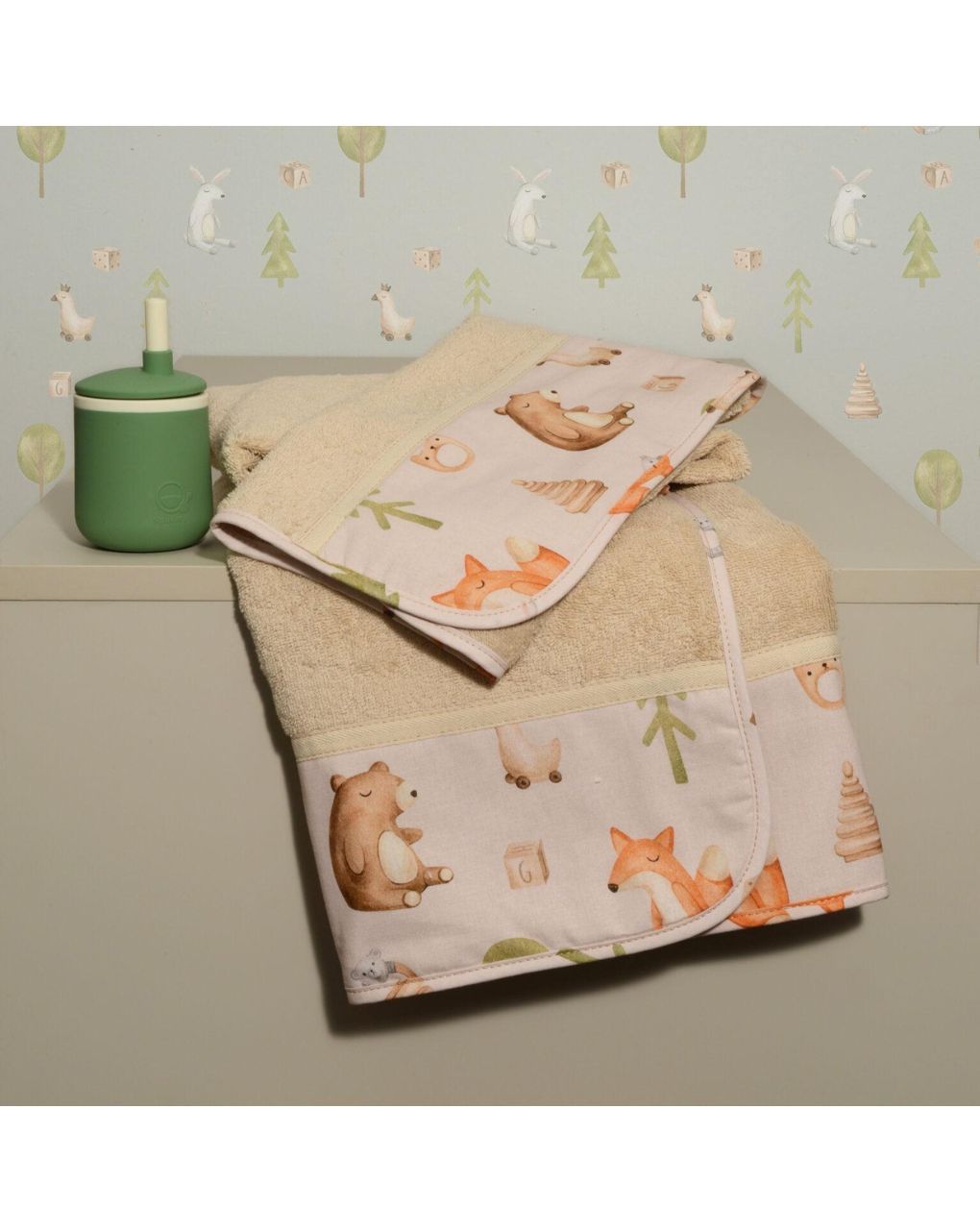 Baby οliver σετ πετσέτες 2 τεμ 100% βαμβάκι σχέδιο 428 46-6760/428 - BABY OLIVER