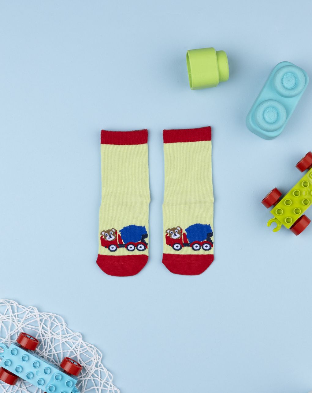 βρεφικές αντιολισθητικές κάλτσες με αρκουδάκια για αγόρι