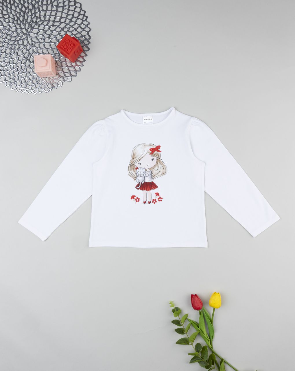 παιδική μπλούζα λευκή red για κορίτσι