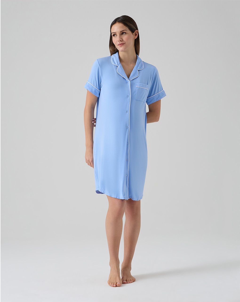 γυναικείο νυχτικό εγκυμοσύνης/θηλασμού γαλάζιο