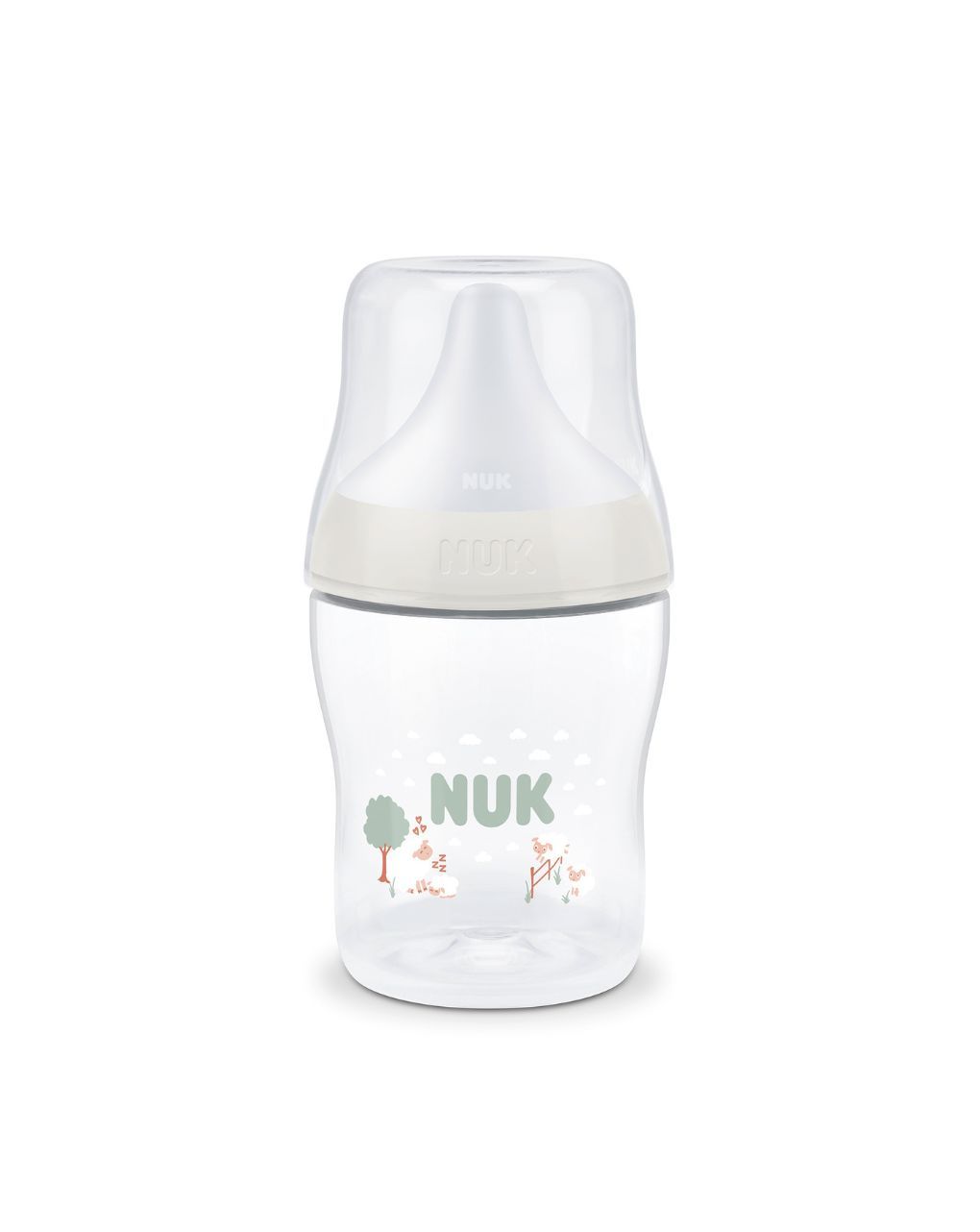Nuk πλαστικό μπιμπερό με θηλή σιλικόνης perfect match temperature control 0m+ 150ml sheep - Nuk