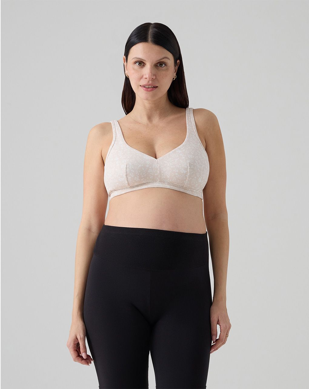 γυναικείο σουτιέν εγκυμοσύνης μπεζ με λουλούδια
