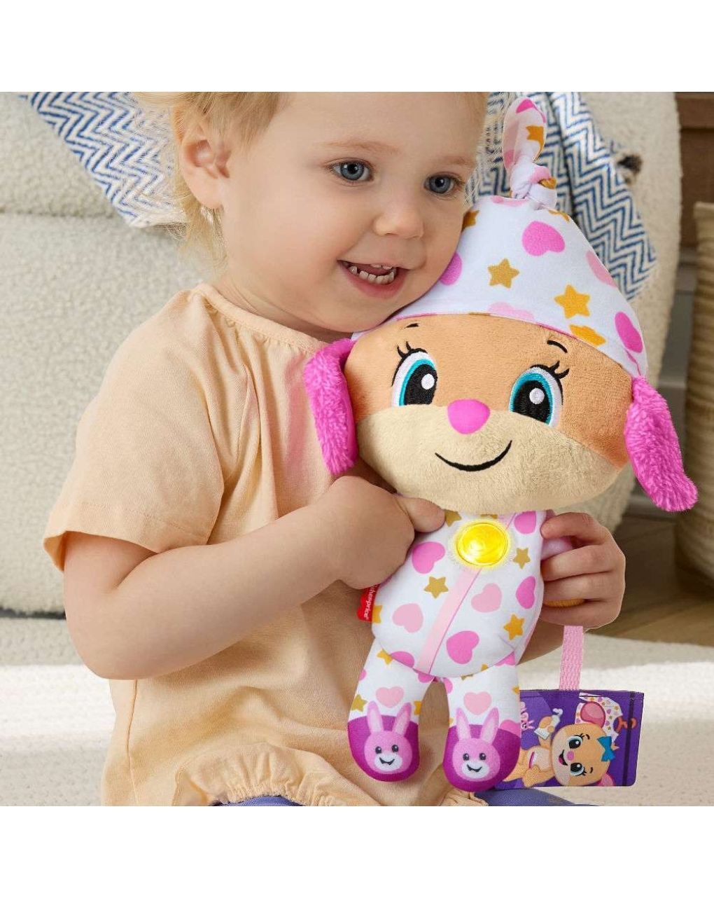 Fisher-price εκπαιδευτικό σκυλάκι αγκάλιας laugh & learn ροζ jmm45 - Fisher-Price