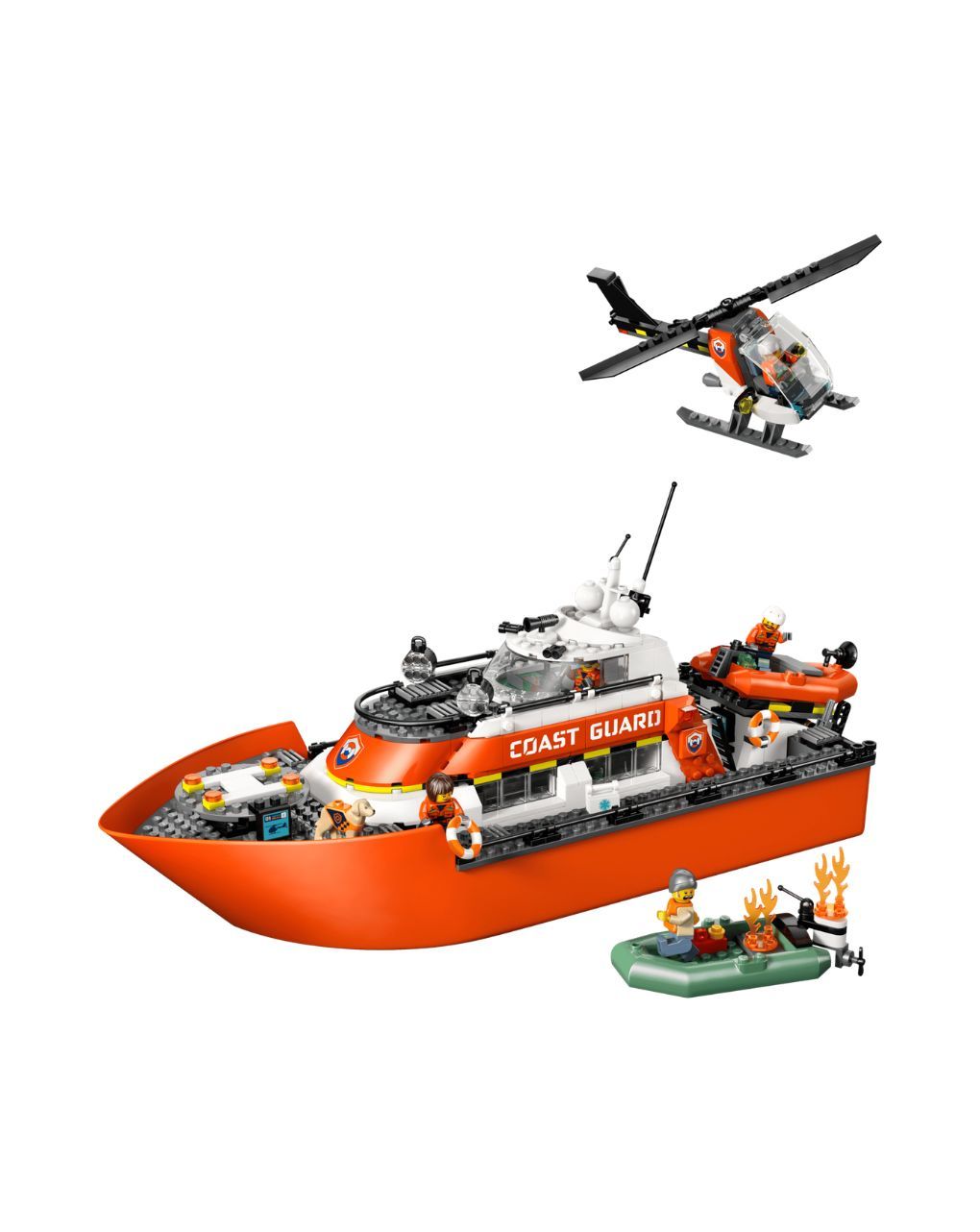 Lego city coast guard rescue boat & helicopter 60504 - Lego, Lego City