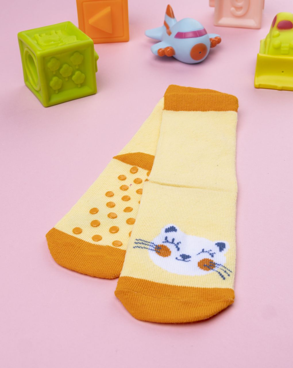 παιδικές αντιολισθητικές κάλτσες με γατάκια για κορίτσι - Prénatal