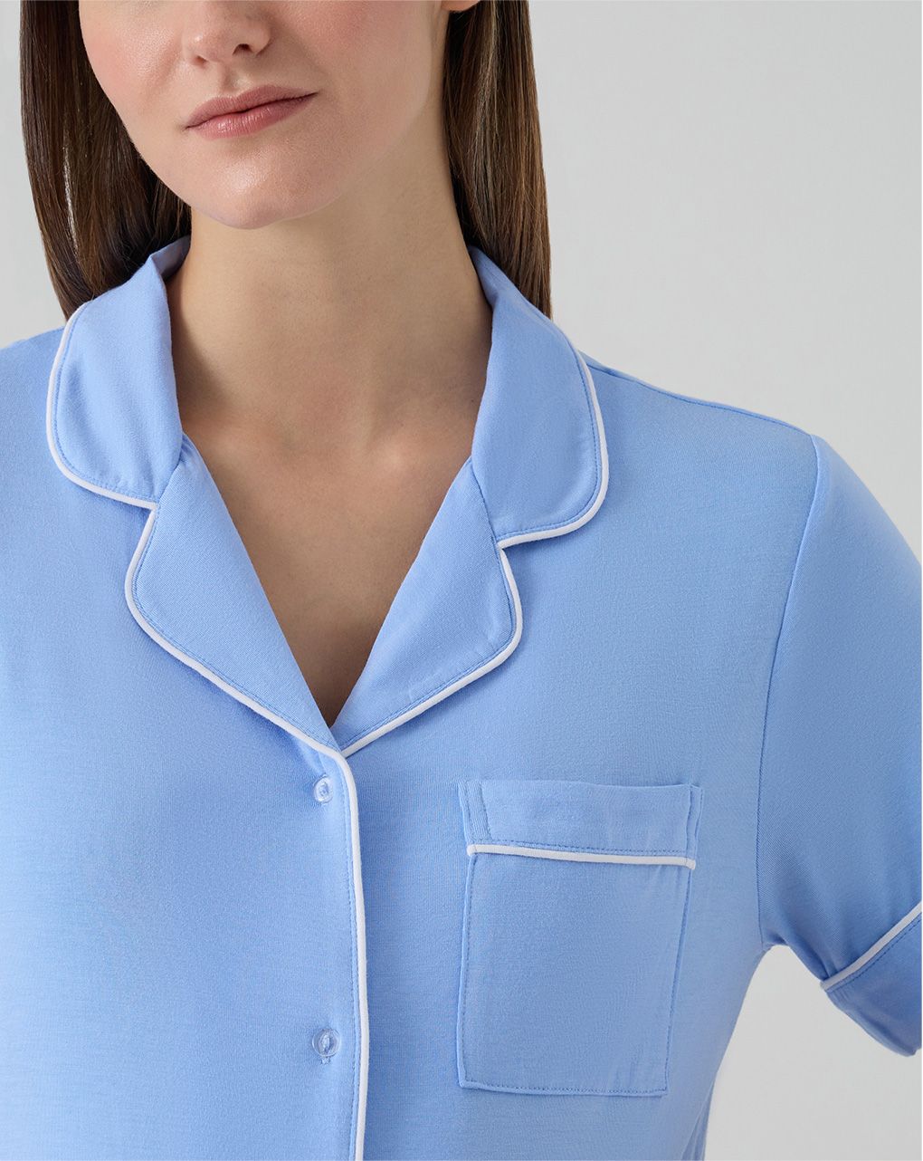 γυναικείο νυχτικό εγκυμοσύνης/θηλασμού γαλάζιο - Prénatal