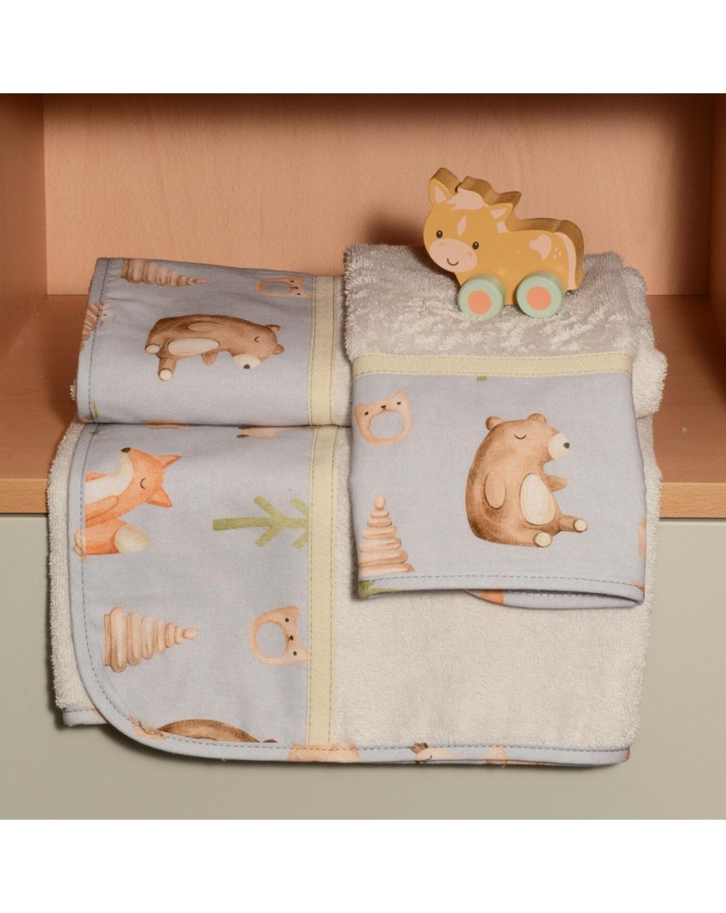 Baby οliver σετ πετσέτες 2 τεμ 100% βαμβάκι σχέδιο 427 46-6760/427