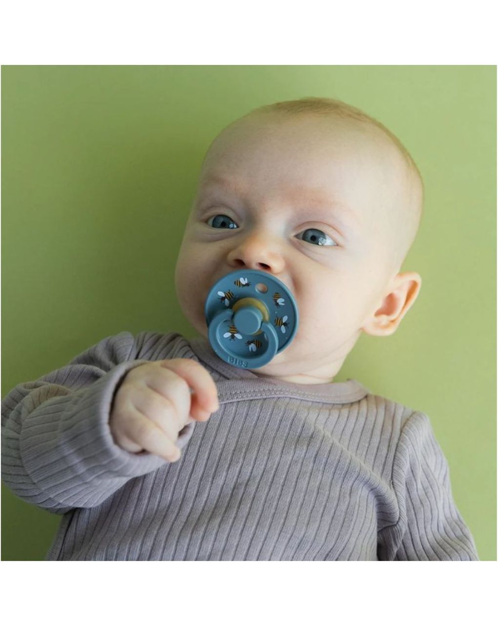 Bibs studio colour σετ πιπίλες latex 6-18m bumblebee breeze/petrol 12024101 - BIBS