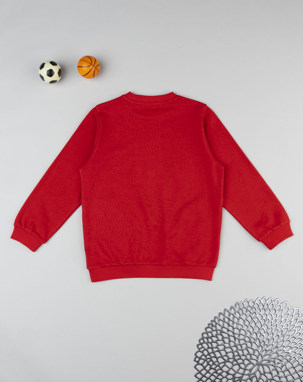 παιδική μπλούζα φούτερ κόκκινη soccer club για αγόρι - Prénatal