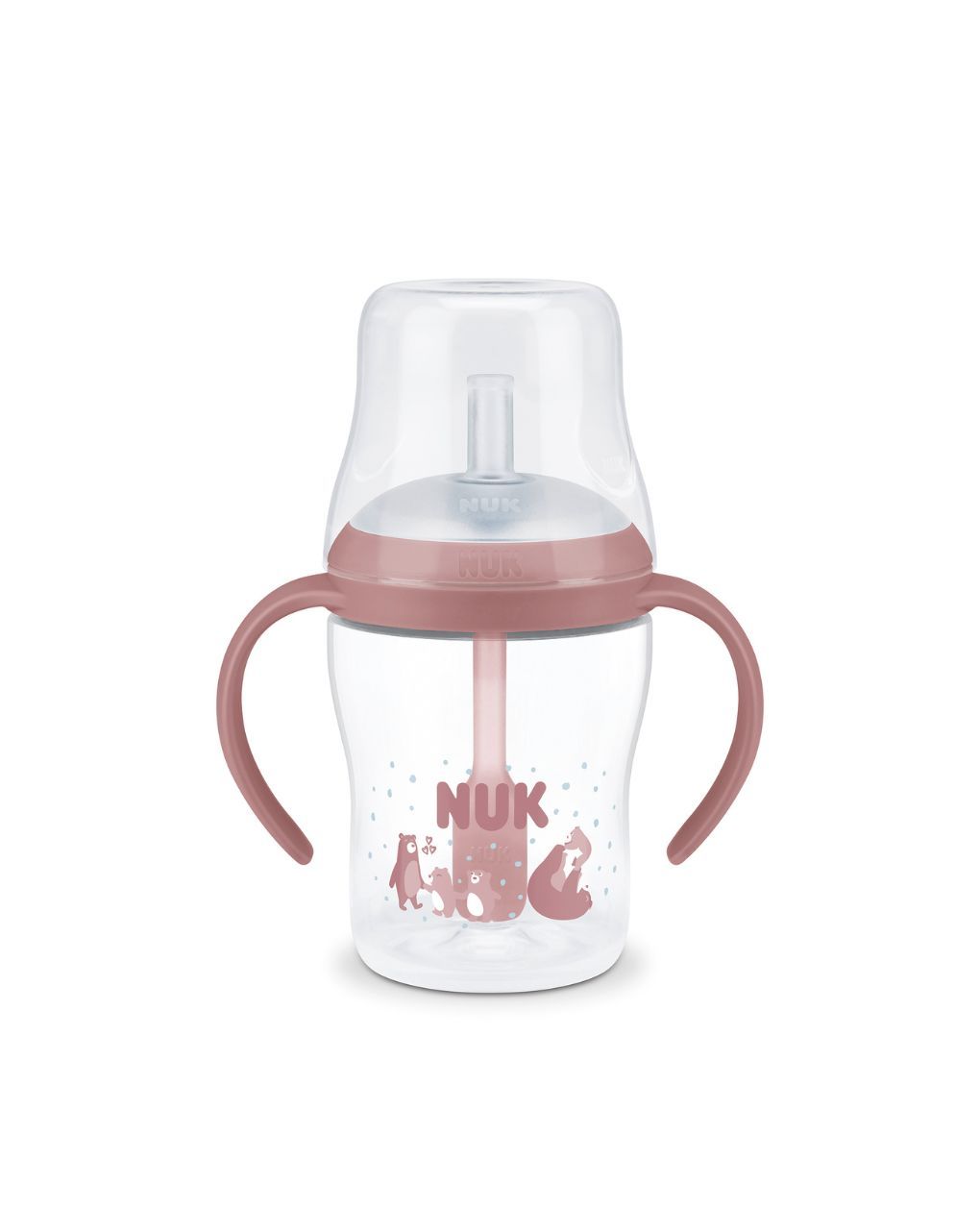 Nuk εκπαιδευτικό ποτηράκι με καλαμάκι perfect match 8m+ 150ml bear - Nuk