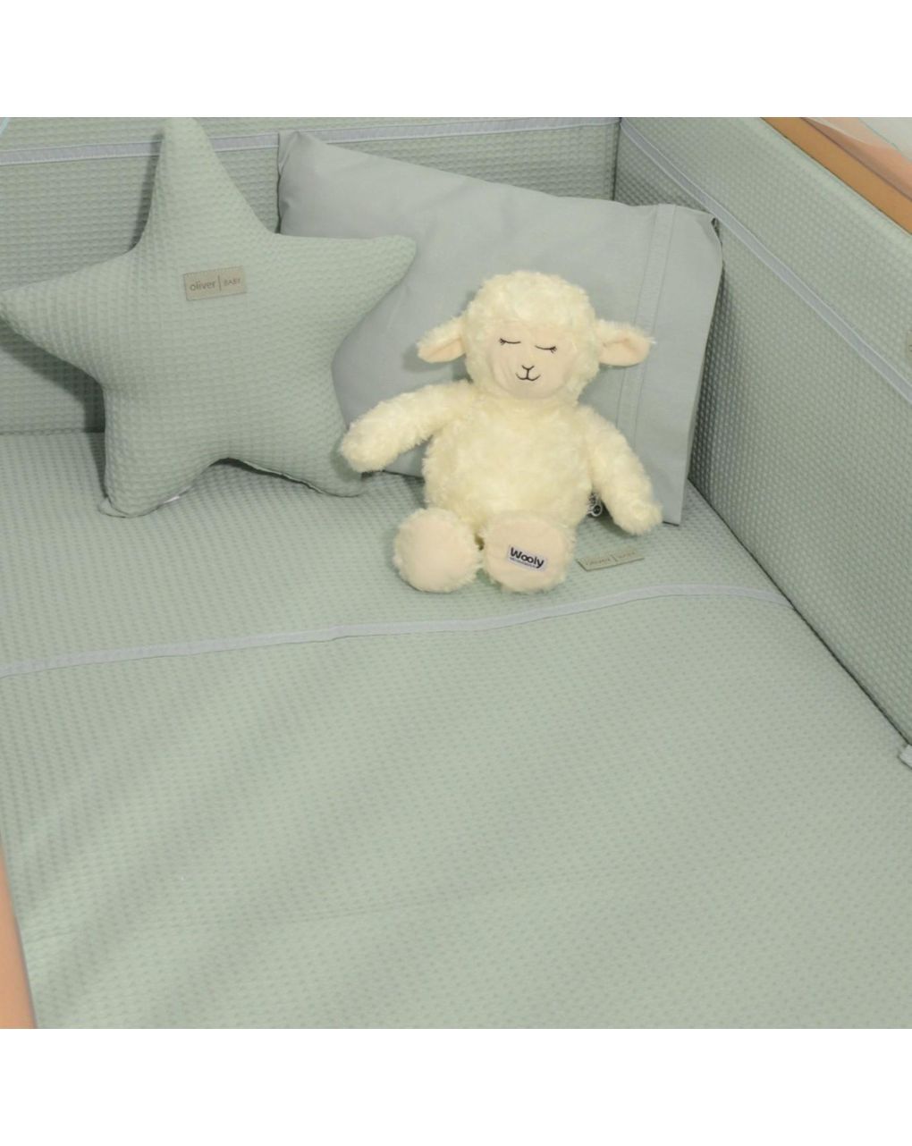 Baby oliver παπλωματοθήκη με φερμουάρ πικέ σχέδιο 453 46-6708/453 - Baby Oliver