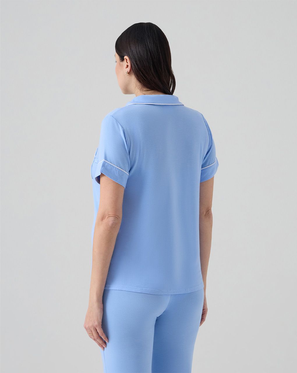 γυναικεία πιτζάμα εγκυμοσύνης/θηλασμού γαλάζια - Prénatal