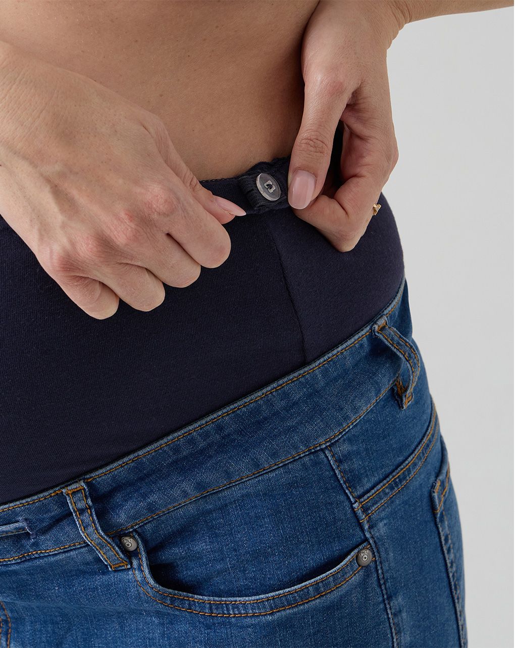 γυναικείο τζιν παντελόνι εγκυμοσύνης palazzo μπλε - Prénatal