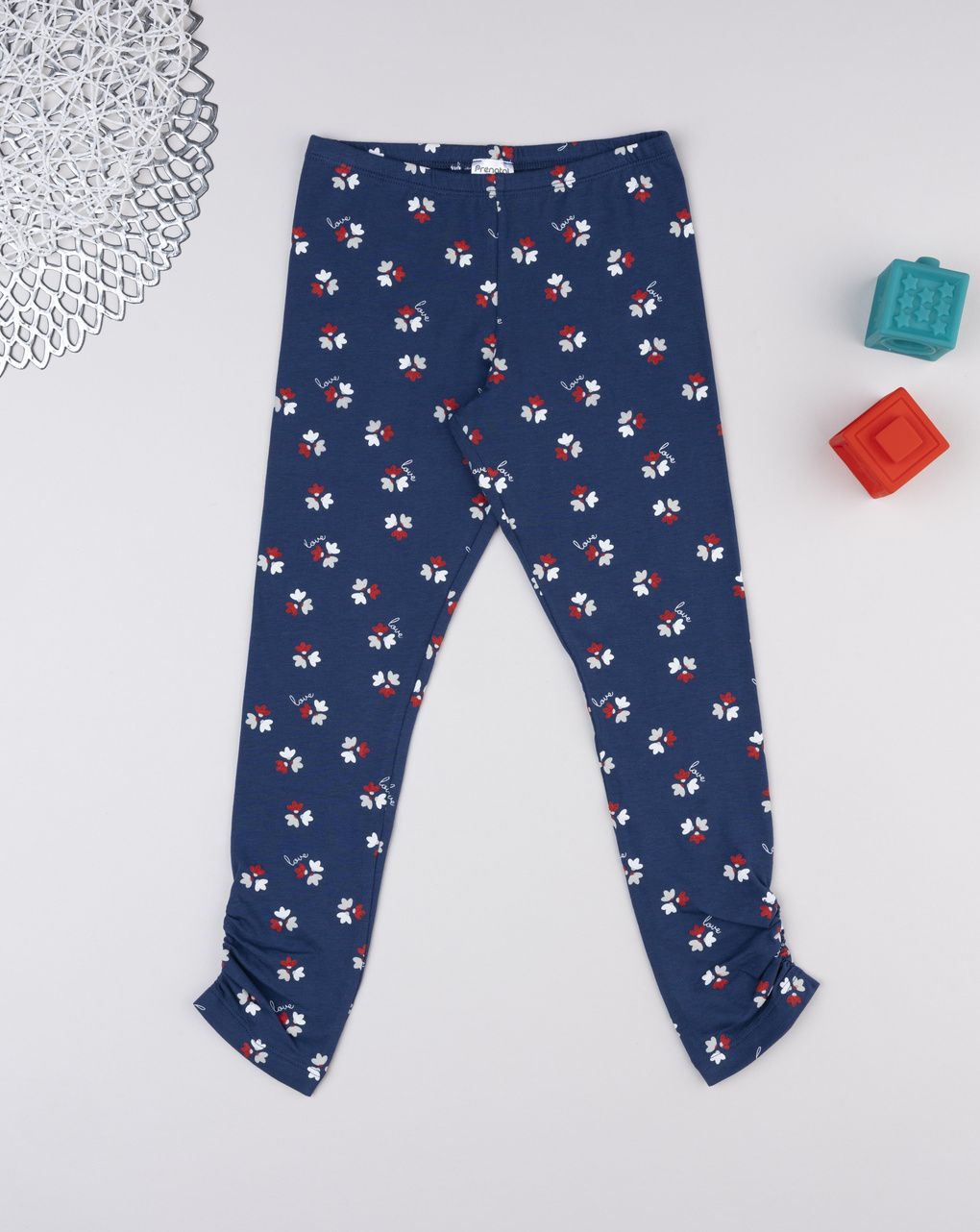 παιδικό κολάν μπλε με λουλούδια για κορίτσι