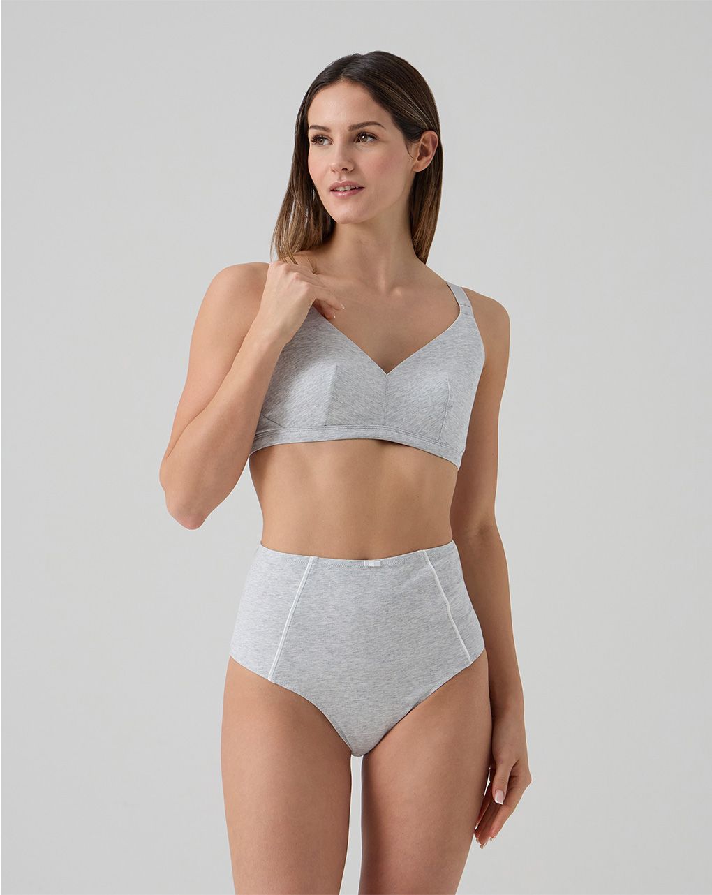 γυναικείο σλιπ εγκυμοσύνης γκρι με φιογκάκι