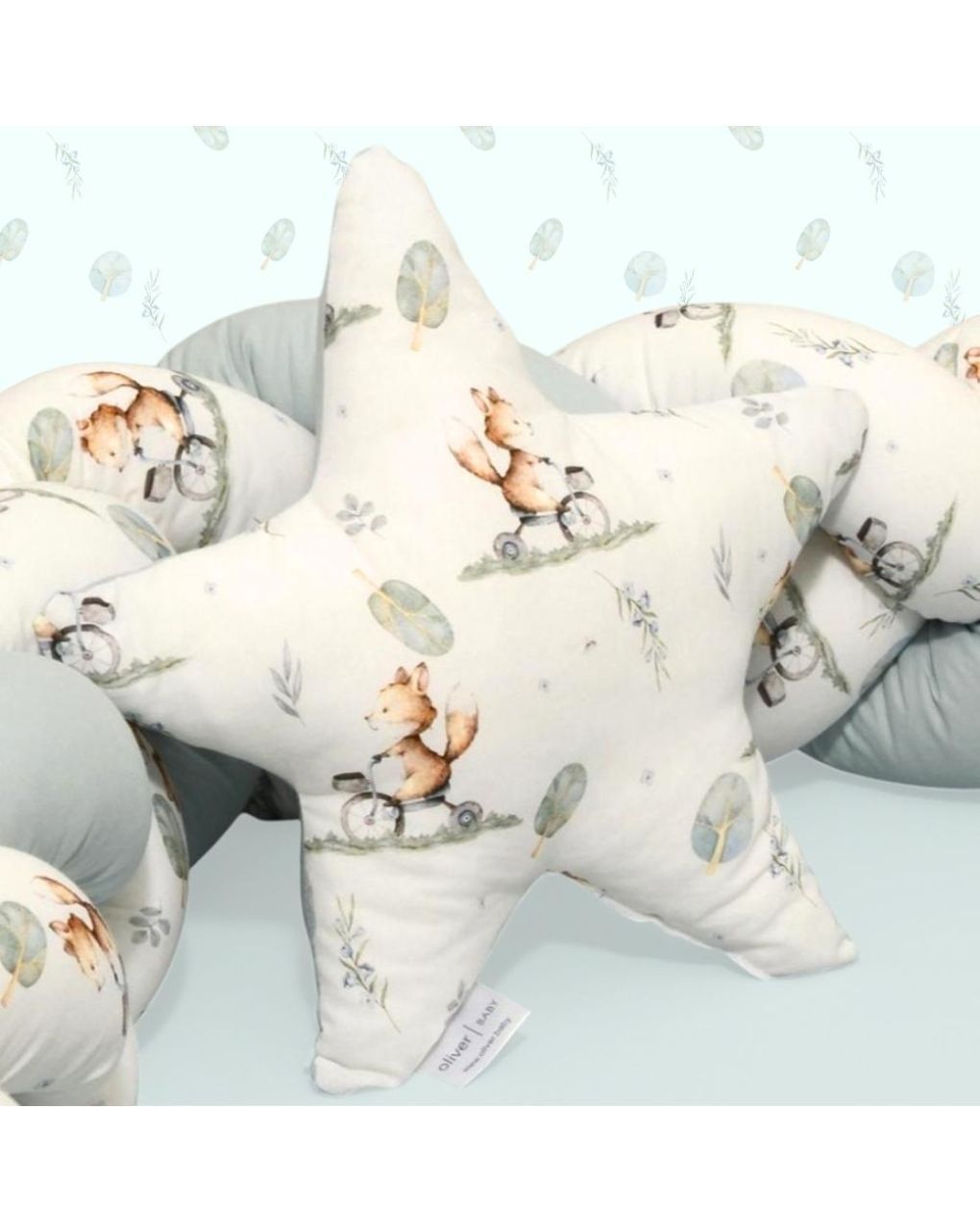 Baby oliver διακοσμητικό μαξιλάρι αστέρι σχέδιο 423 μέντα 46-6710/423 - BABY OLIVER