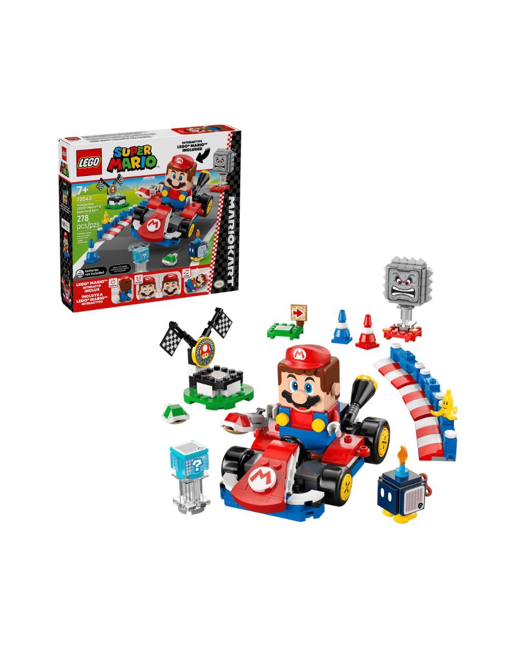 Lego super mario kart-interactive lego mario & standard kart 72043 - Lego, LEGO Super Mario