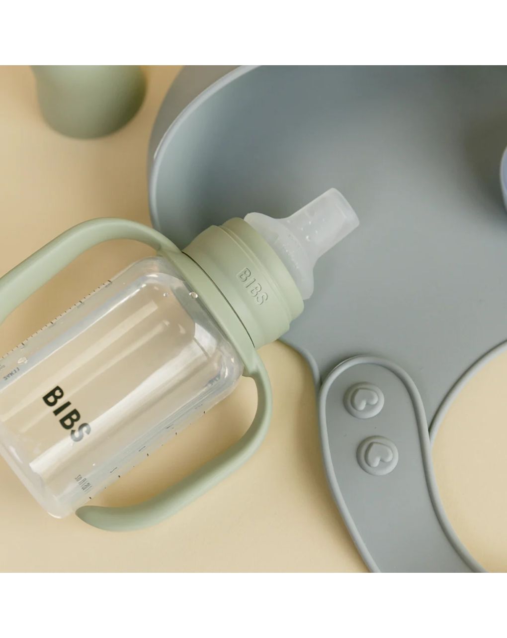 Bibs εκπαιδευτικό μπιμπερό με ρύγχος σιλικόνης 150ml 6m+ sage 50211250 - BIBS