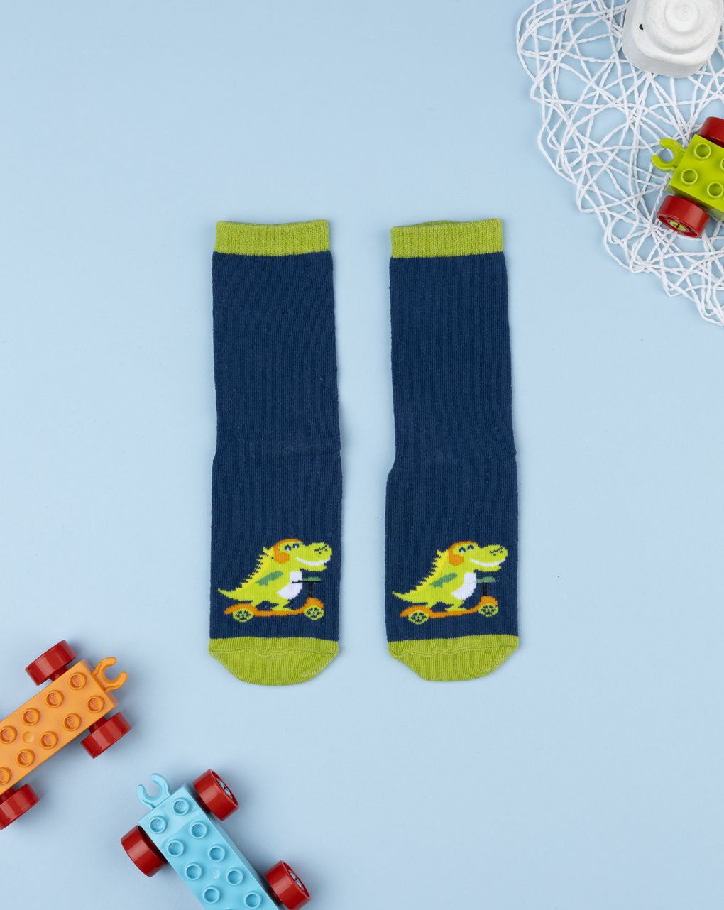 παιδικές αντιολισθητικές κάλτσες με δεινόσαυρους για αγόρι - Prénatal