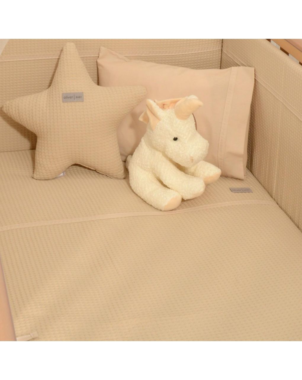 Baby oliver παπλωματοθήκη με φερμουάρ πικέ σχέδιο 454 46-6708/454 - BABY OLIVER