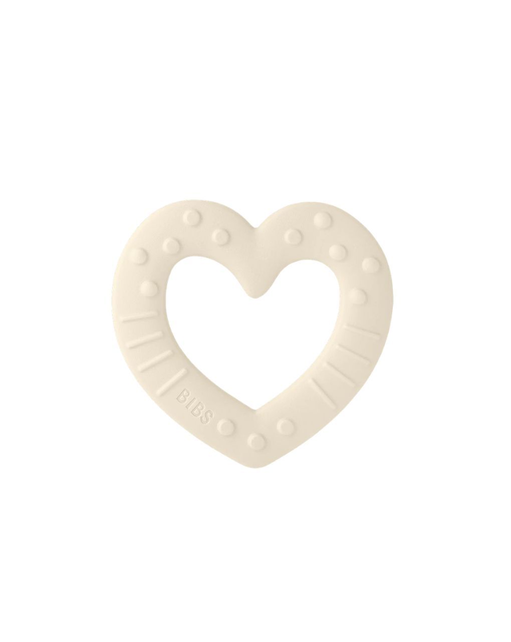 Bibs μασητικό καρδούλα 6m+ ivory 3100216