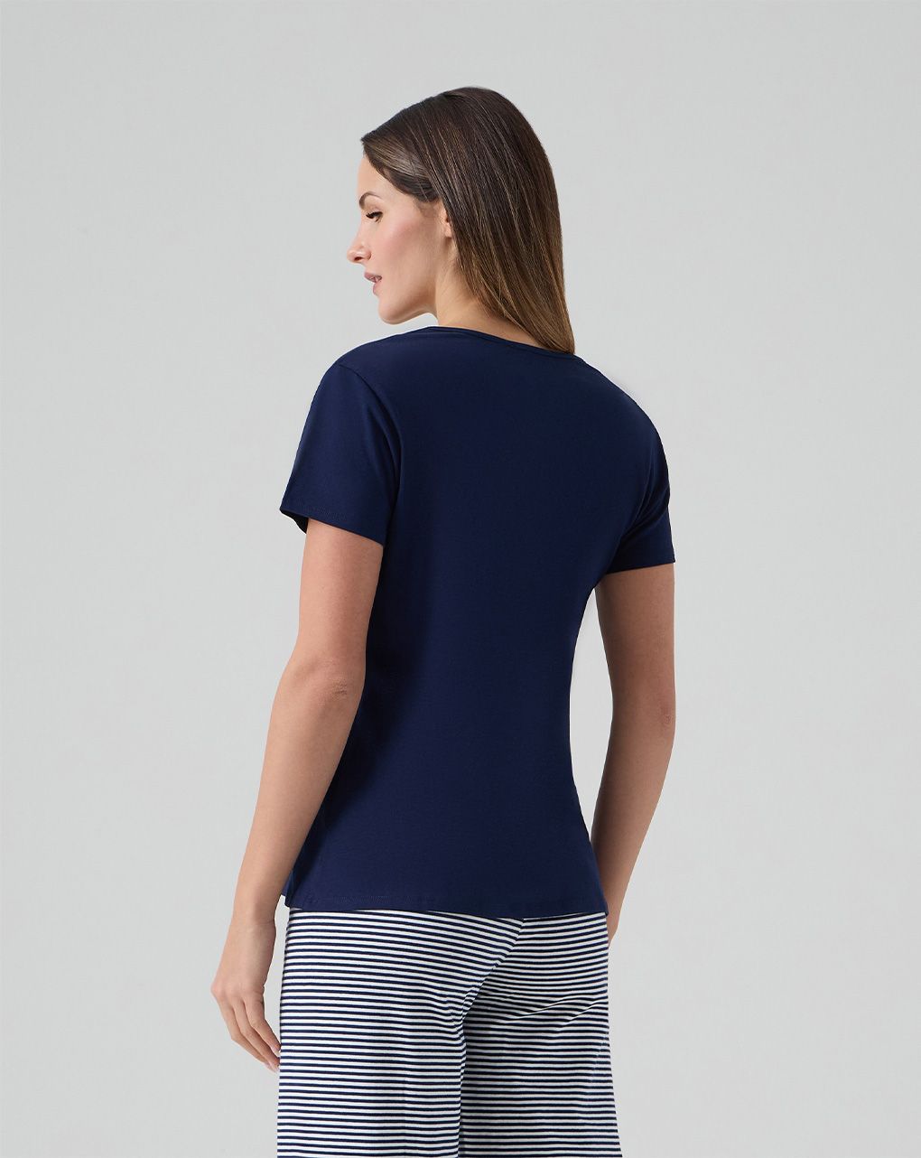 γυναικεία πιτζάμα εγκυμοσύνης/θηλασμού μπλε ριγέ - Prénatal