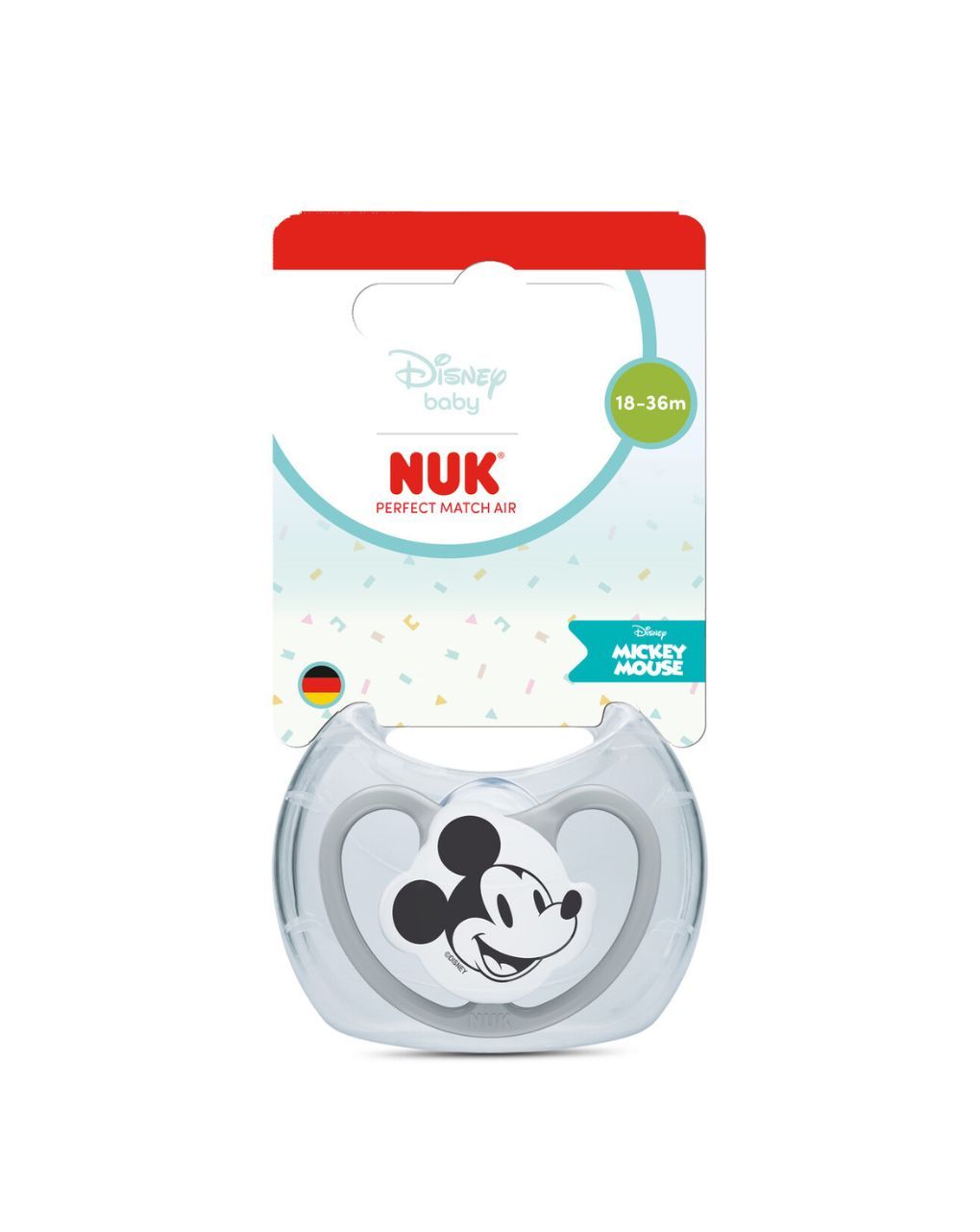Nuk πιπίλα σιλικόνης perfect match air mickey 18-36m grey - Nuk