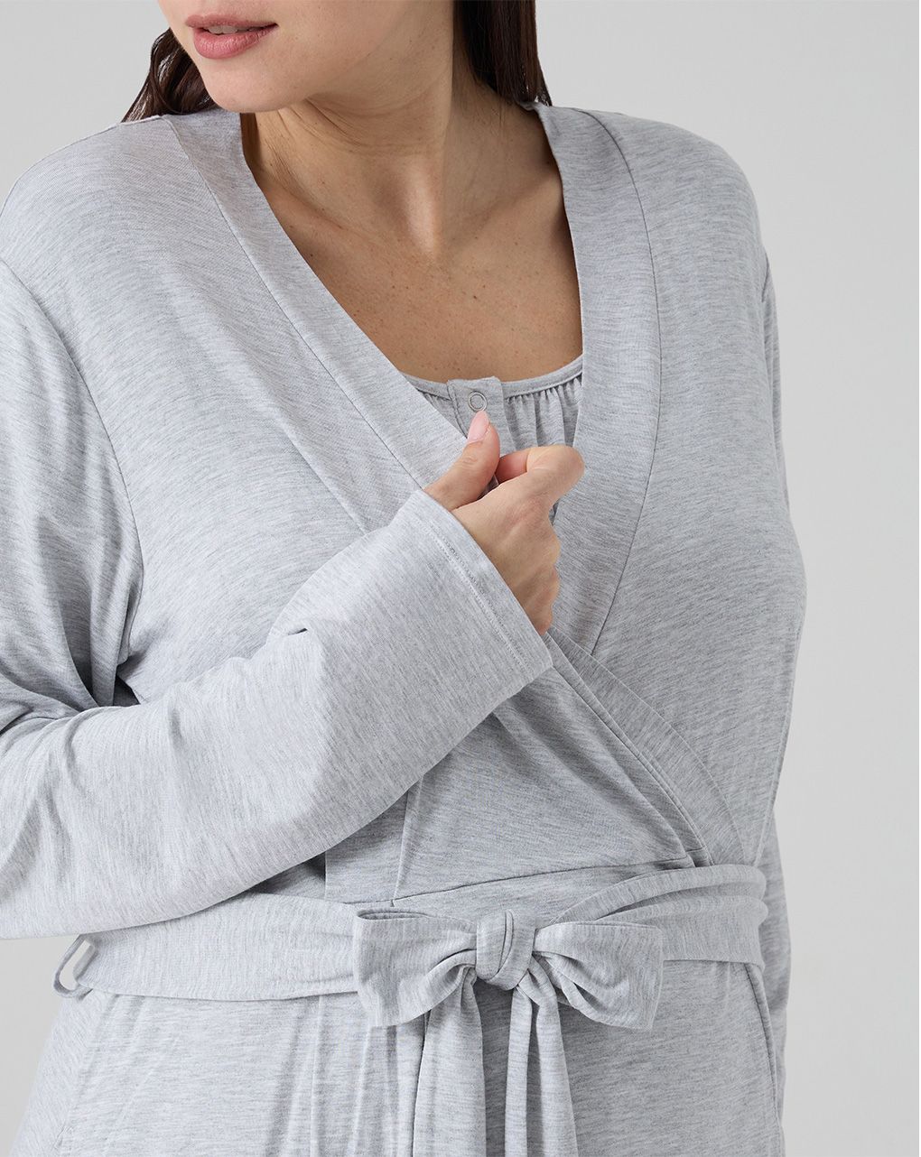 γυναικεία ρόμπα εγκυμοσύνης/θηλασμόυ γκρι - Prénatal