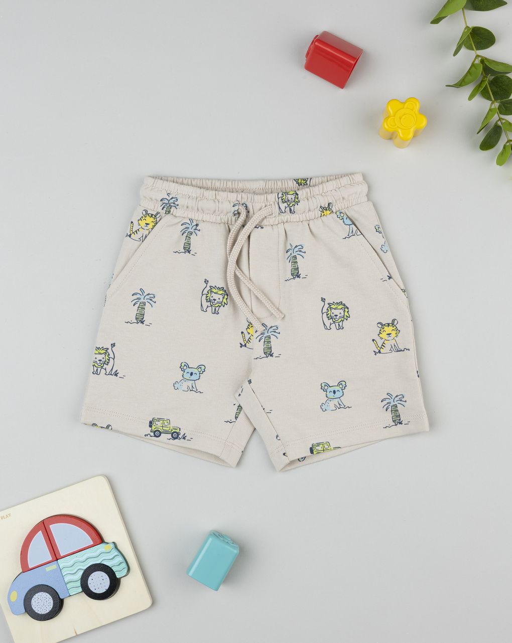 βρεφικό σορτσάκι μπεζ safari για αγόρι