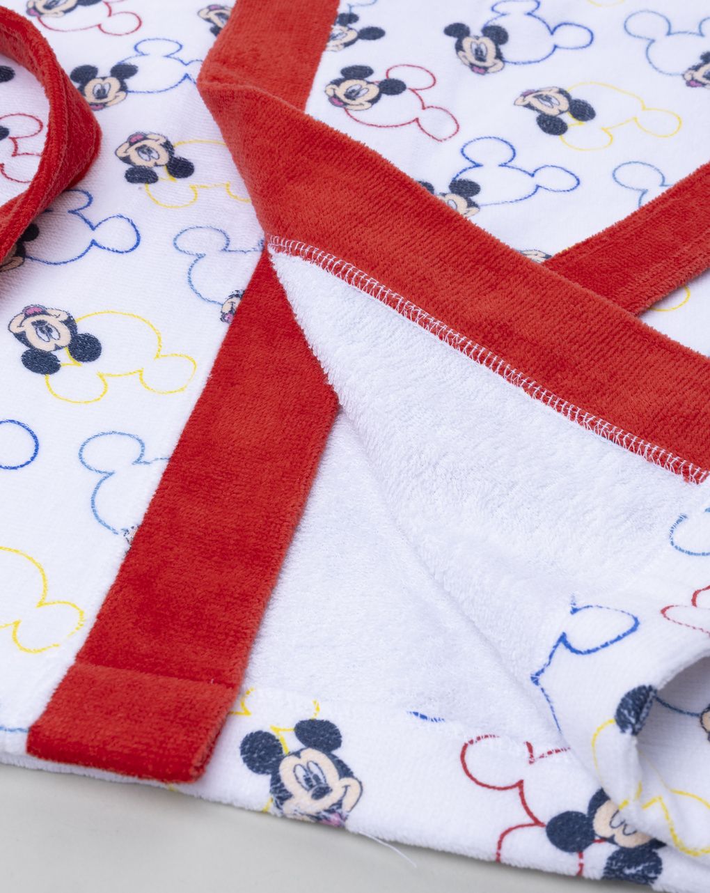 παιδικό μπουρνούζι σενίλ λευκό mickey για αγόρι - Prénatal