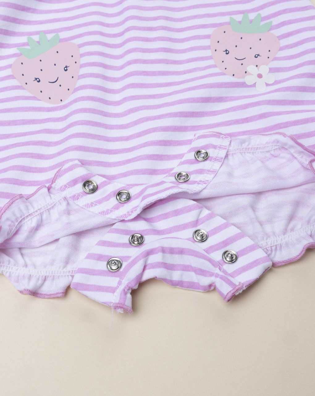 βρεφικό φορμάκι ριγέ με φράουλες για κορίτσι - Prénatal