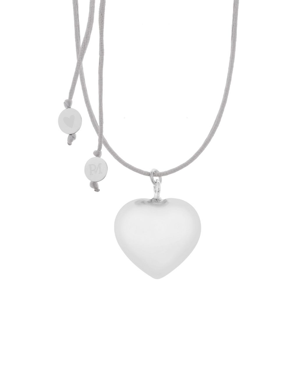 Proud mama μενταγιόν bola sofie silver grey καρδιά pm-667 - Proud Mama