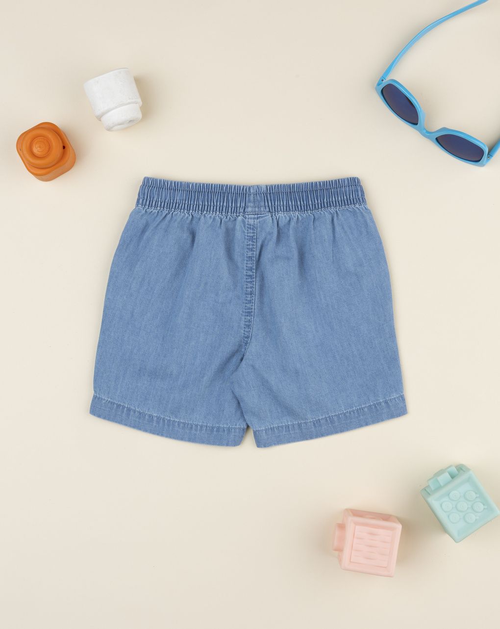 βρεφικό τζιν σορτσάκι μπλε ανοιχτό denim rules για αγόρι - Prénatal