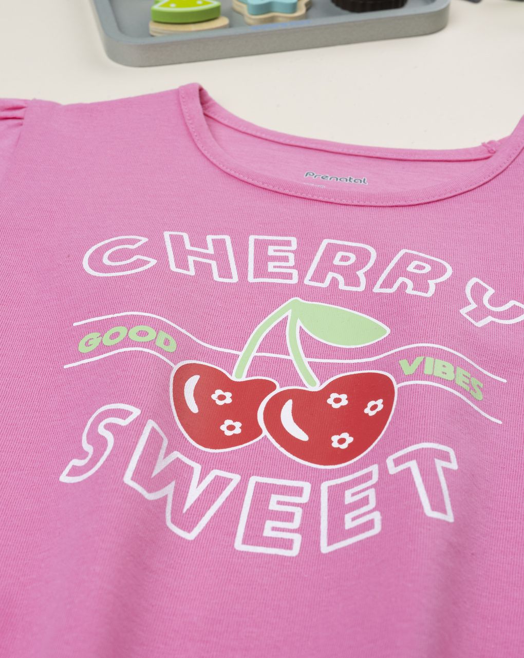 παιδικό t-shirt ροζ cherry sweet για κορίτσι - Prénatal