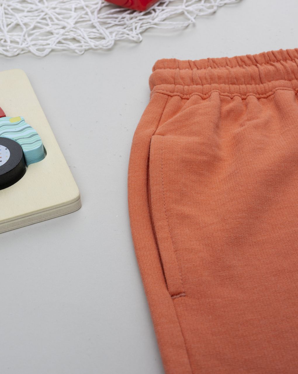 παιδικό σορτσάκι πορτοκαλί good vibes για αγόρι - Prénatal