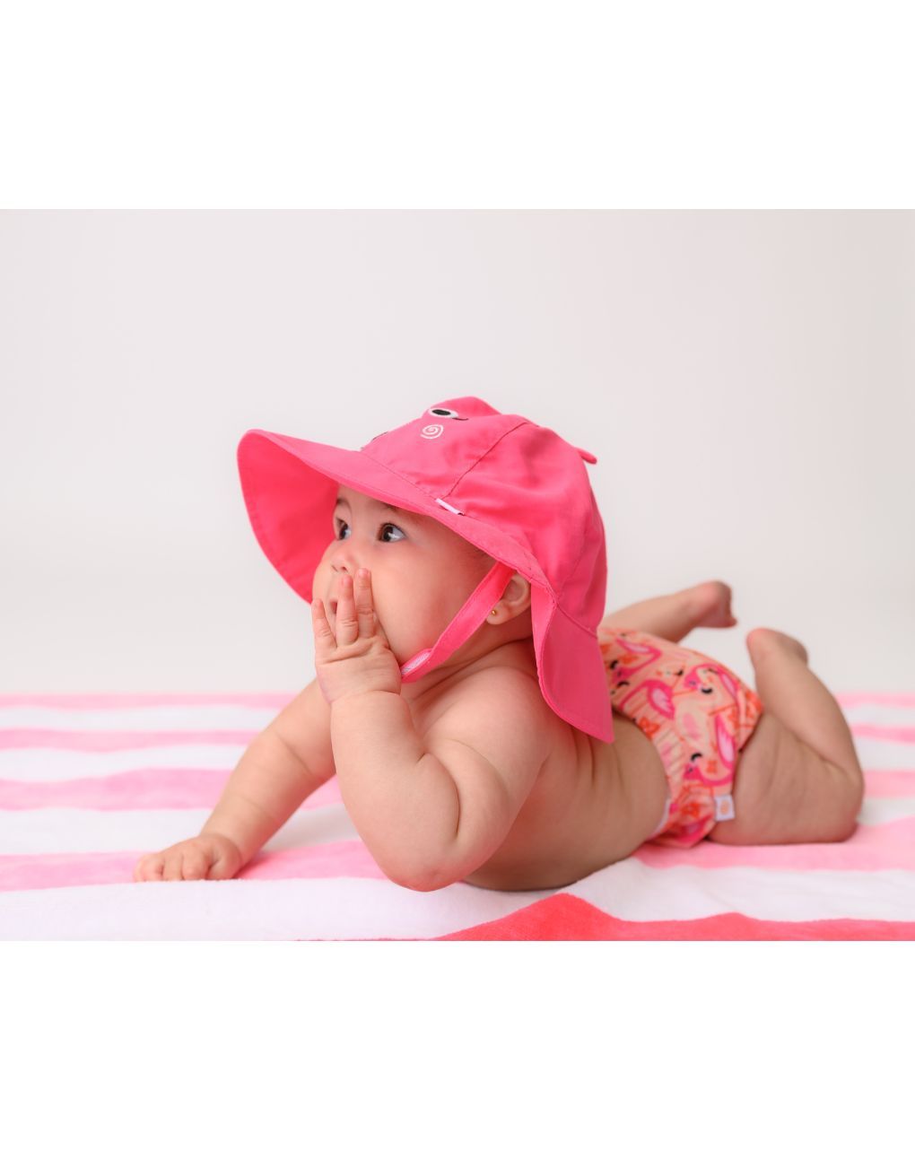 Zoocchini σετ μαγιό και καπέλο upf50+ flamingo 6-24 μηνών zoo12022 - Zoocchini