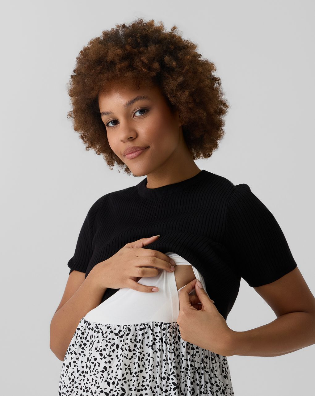 γυναικείο φόρεμα εγκυμοσύνης/θηλασμού animal print - Prénatal