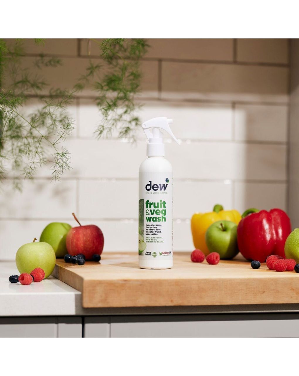 Dew fruit & veg wash απολυμαντικό καθαριστικό spray φρούτων λαχανικών χωρίς τοξικά χημικά 250ml eco/1100900992 - Dew