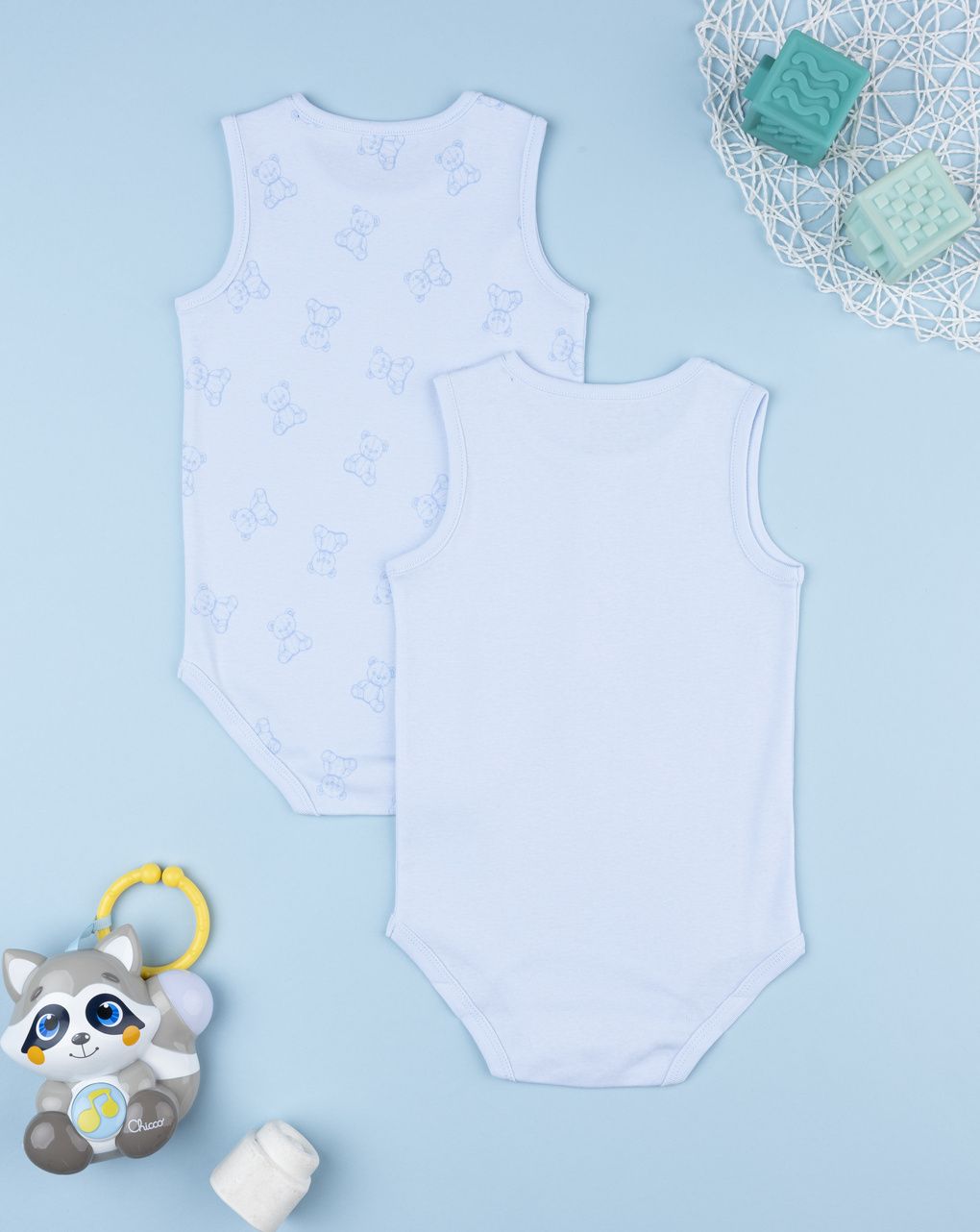 βρεφικά κορμάκια πακέτο x2 με αρκουδάκια για αγόρι - Prénatal